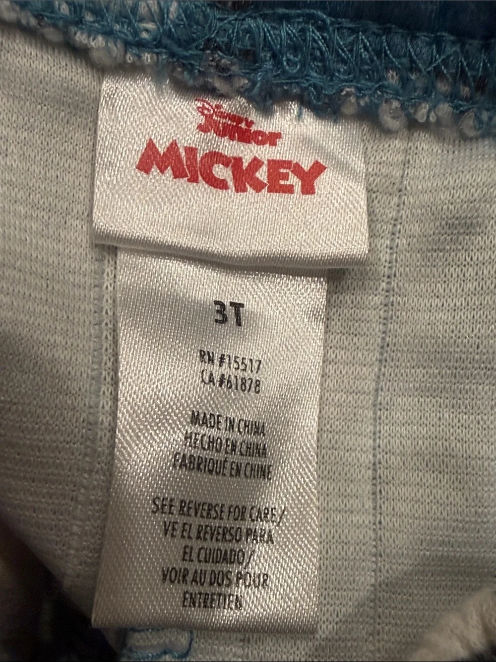 Disney junior Mickey boys two piece outfit size 3T .